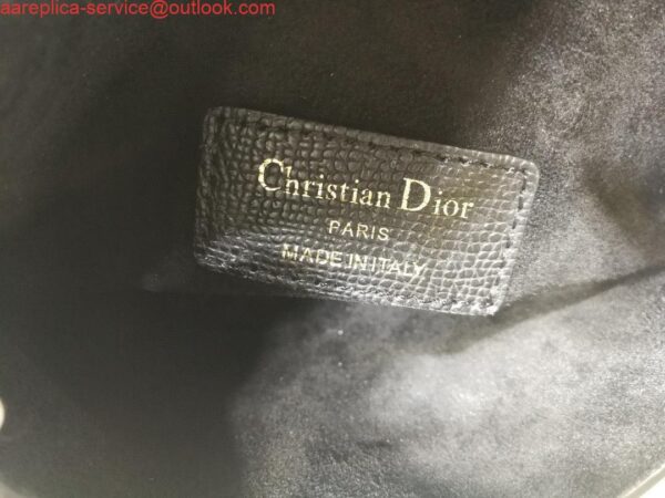 Replica Dior Saddle Belt Bag S5632 Black grained calfskin 8