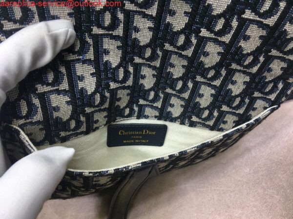 Replica Dior Saddle Belt Bag S5632 Blue Dior Oblique Jacquard 8