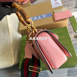 Replica Gucci 675797 Bamboo1947 small top handle bag Pink 2