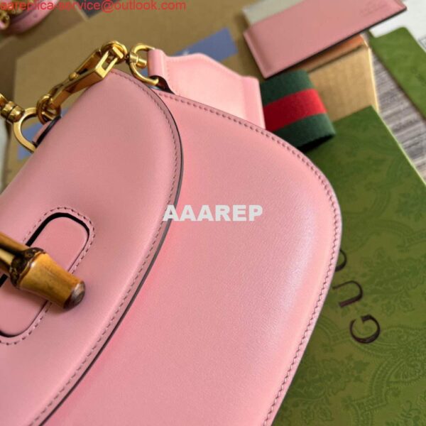 Replica Gucci 675797 Bamboo1947 small top handle bag Pink 7