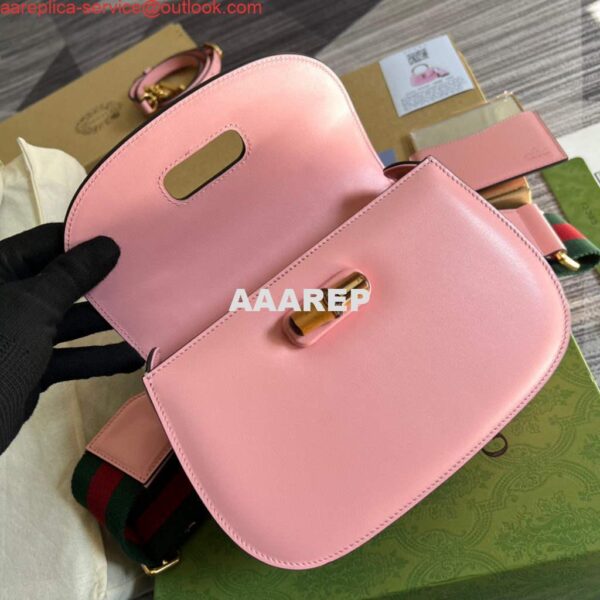 Replica Gucci 675797 Bamboo1947 small top handle bag Pink 9