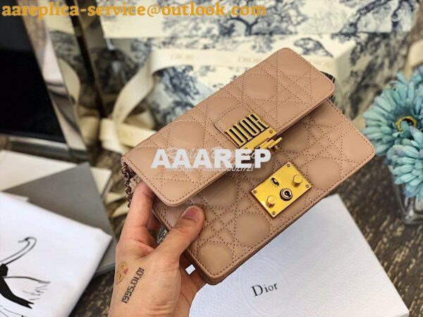 Replica Dior Dioraddict Wallet On Chain Cutch Nude 5