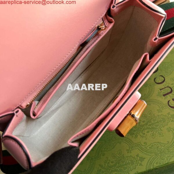 Replica Gucci 675797 Bamboo1947 small top handle bag Pink 10