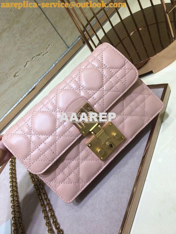 Replica Dior Dioraddict Wallet On Chain Cutch Pink 5