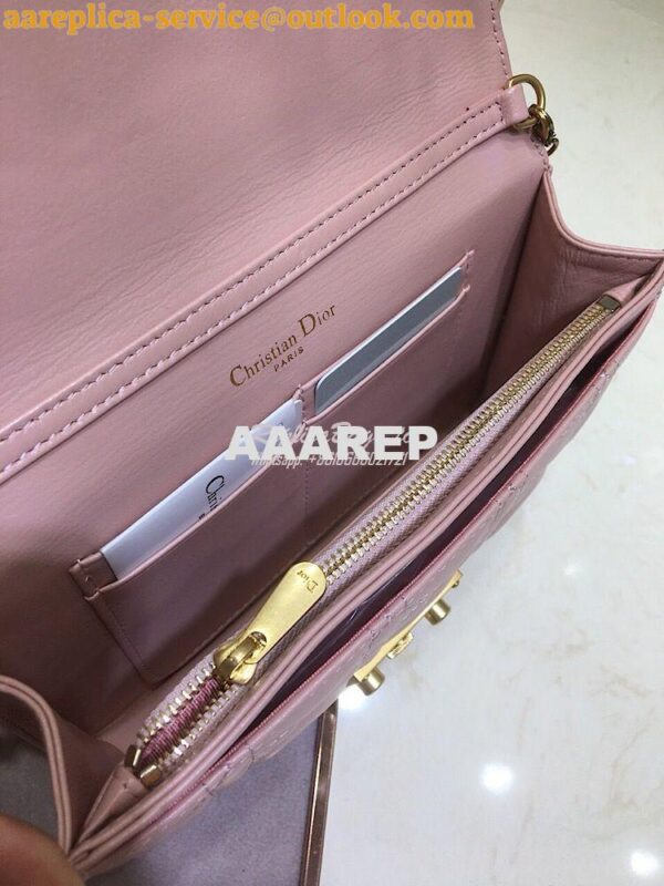 Replica Dior Dioraddict Wallet On Chain Cutch Pink 7