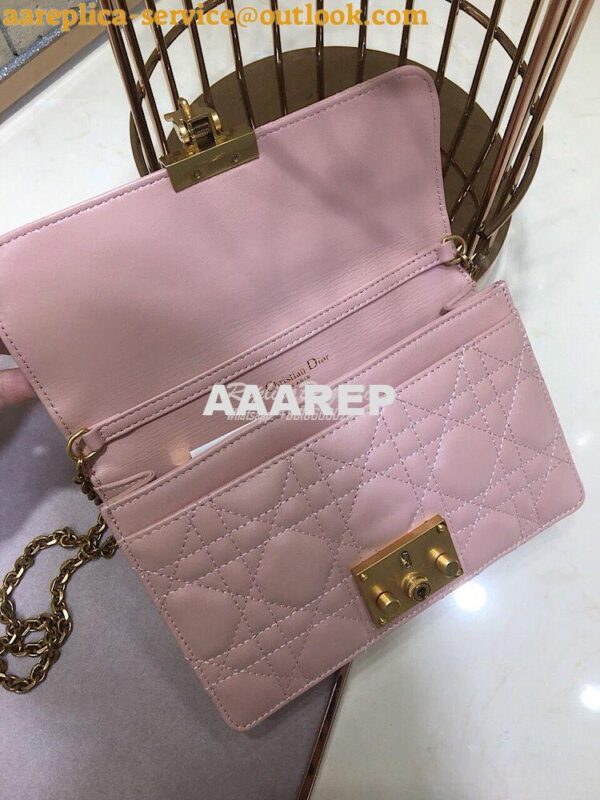 Replica Dior Dioraddict Wallet On Chain Cutch Pink 8