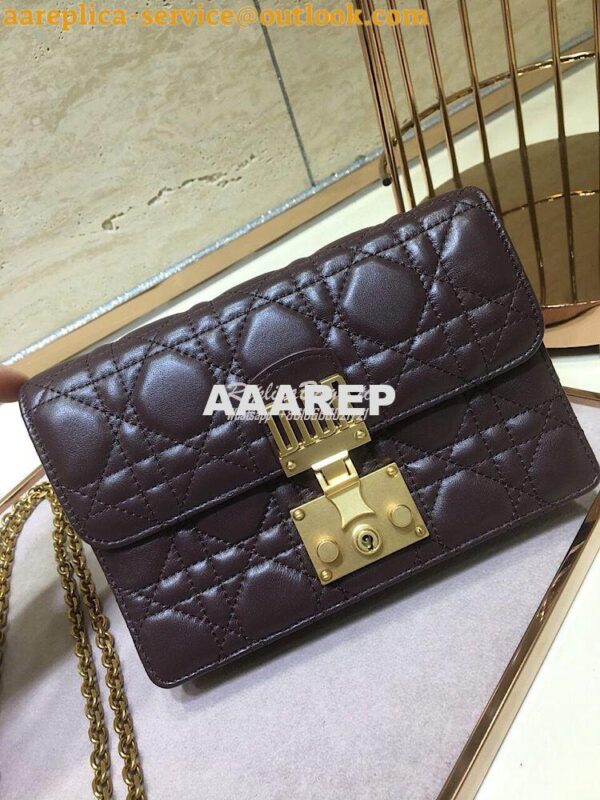 Replica Dior Dioraddict Wallet On Chain Cutch Purple 3