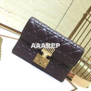 Replica Dior Dioraddict Wallet On Chain Cutch Purple 2