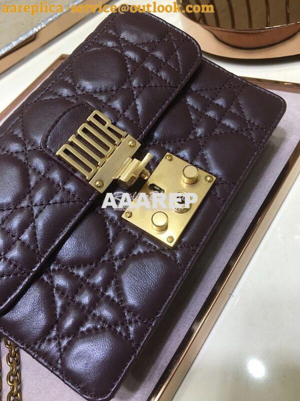 Replica Dior Dioraddict Wallet On Chain Cutch Purple 6