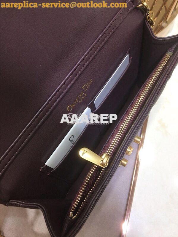 Replica Dior Dioraddict Wallet On Chain Cutch Purple 8