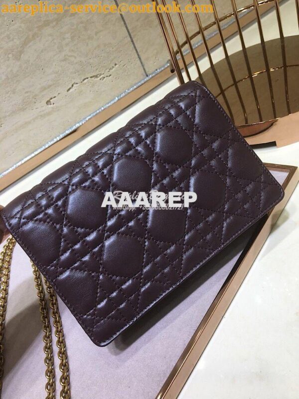 Replica Dior Dioraddict Wallet On Chain Cutch Purple 10