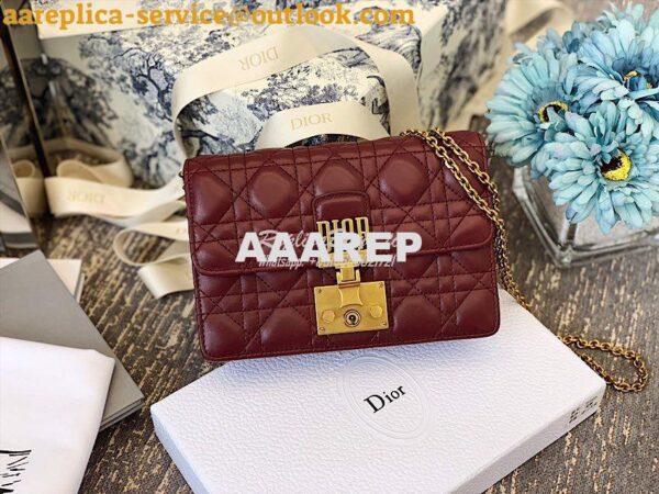 Replica Dior Dioraddict Wallet On Chain Cutch Wine 3