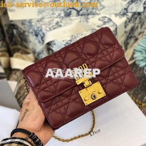 Replica Dior Dioraddict Wallet On Chain Cutch Wine 2