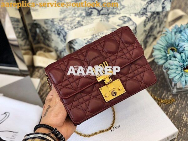 Replica Dior Dioraddict Wallet On Chain Cutch Wine 4