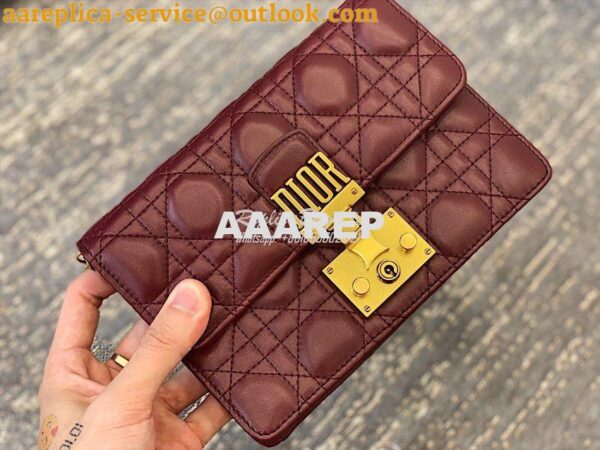 Replica Dior Dioraddict Wallet On Chain Cutch Wine 6