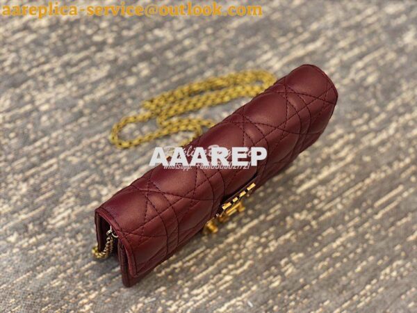 Replica Dior Dioraddict Wallet On Chain Cutch Wine 7