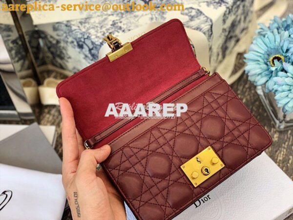 Replica Dior Dioraddict Wallet On Chain Cutch Wine 10