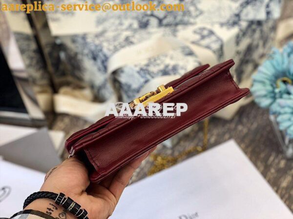 Replica Dior Dioraddict Wallet On Chain Cutch Wine 12