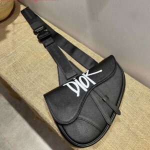 Replica Dior M0446 Saddle Bag Dior Calfskin Bag Black