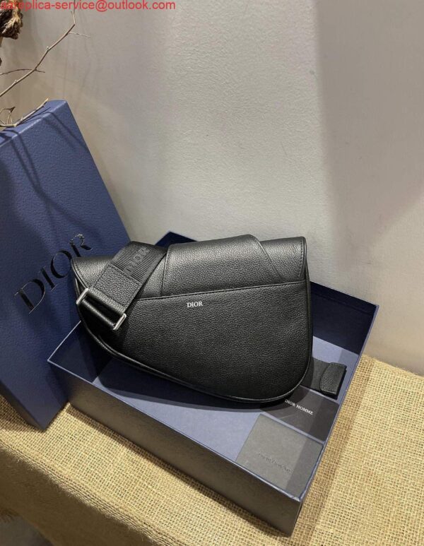 Replica Dior M0446 Saddle Bag Dior Calfskin Bag Black 7