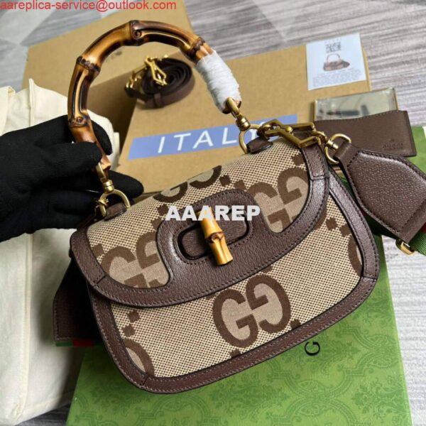 Replica Gucci 675797 Small Jumbo GG Bag With Bamboo 5