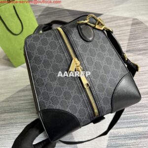 Replica Gucci 696015 Large duffle bag with Interlocking G Black 2