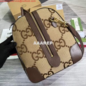 Replica Gucci 696039 Jumbo GG Large Duffle Bag Brown 2