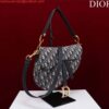 Replica Dior M0455 Saddle Bag With Strap Brown Grained Calfskin 2