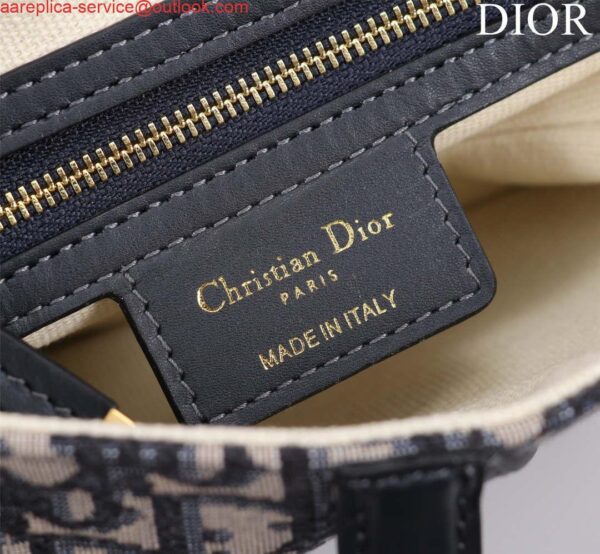 Replica Dior M0455 Saddle Bag With Strap Blue Dior Oblique Jacquard 10