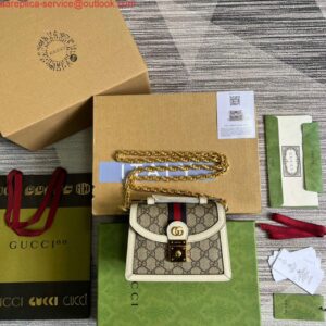 Replica Gucci 696180 Ophidia GG Mini Shoulder Bag White