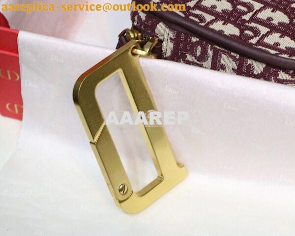 Replica Dior Diorquake Clutch in Oblique Bordeaux Canvas 6