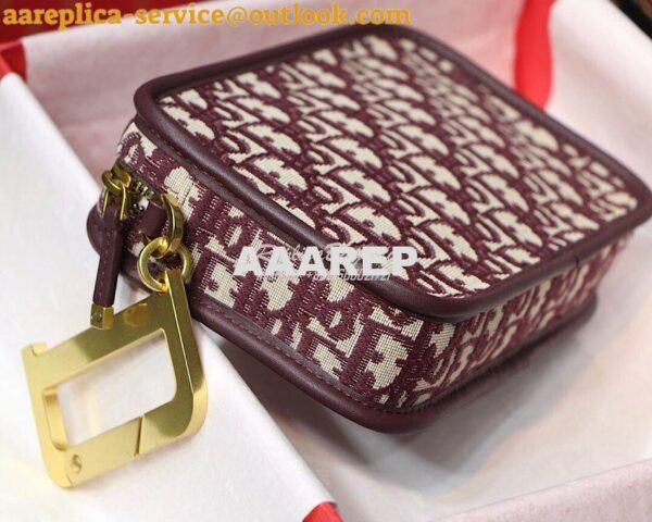 Replica Dior Diorquake Clutch in Oblique Bordeaux Canvas 7