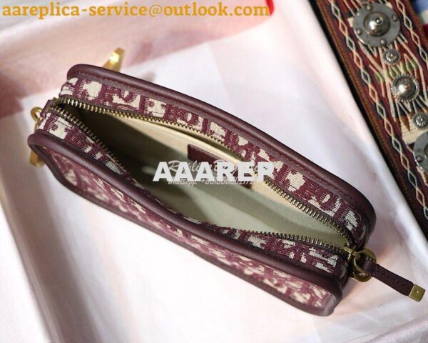 Replica Dior Diorquake Clutch in Oblique Bordeaux Canvas 9