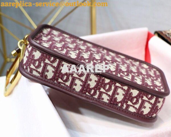 Replica Dior Diorquake Clutch in Oblique Bordeaux Canvas 11