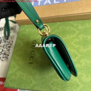 Replica Gucci 698635 Gucci Blondie Mini card case wallet Green 2