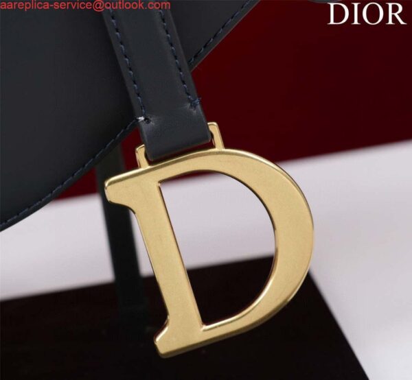 Replica Dior M0455 Saddle Bag With Strap Ultramatte Calfskin Black Gold 9