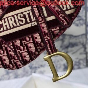 Replica Dior S5632 Saddle Flat Belt Pouch M928 Red 2