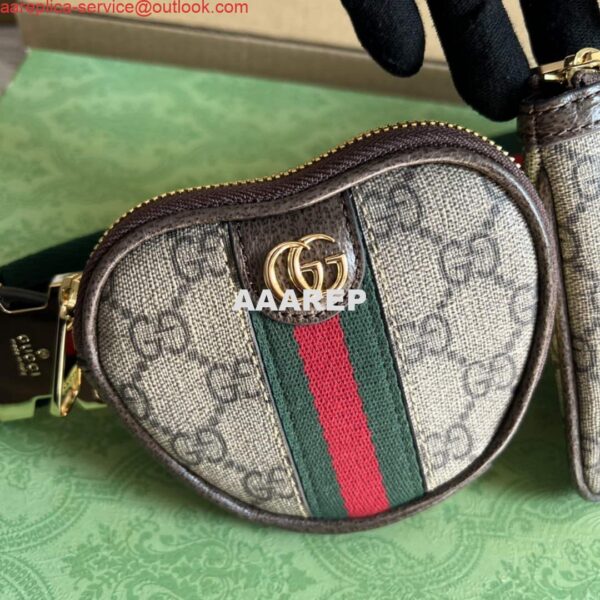 Replica Gucci 698805 Ophidia gg Heart Utility Belt Bag Brown 8