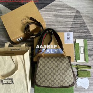 Replica Gucci 699210 Blondie medium shoulder bag Beige GG Supreme canvas