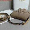 Replica Dior S5685 Micro Saddle Bag With Strap Scarlet Light Blue Goatskin