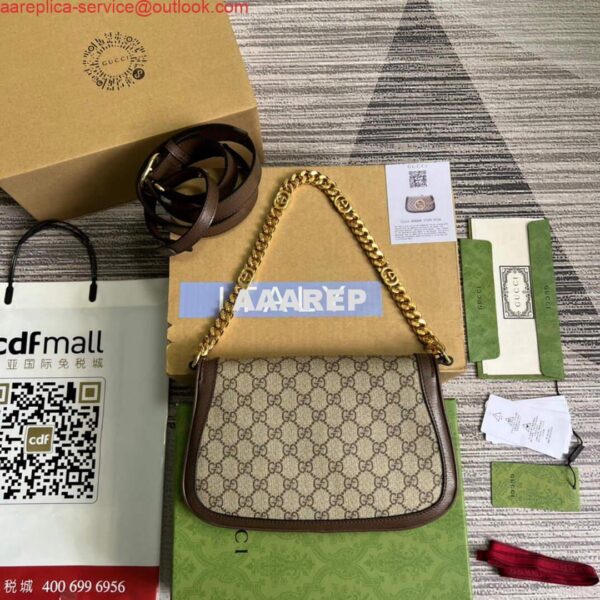 Replica Gucci 699268 Gucci Blondie shoulder bag GG Supreme canvas Brown 4