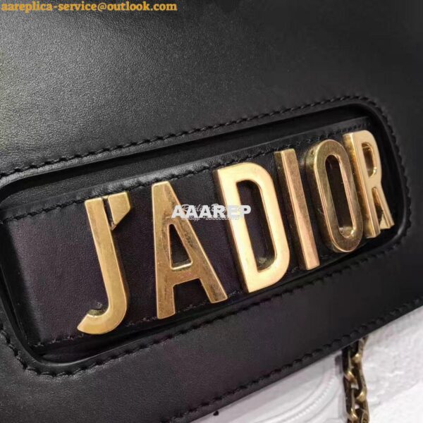 Replica Dior J'ADIOR Flap Bag With Chain in Calfskin Black 8