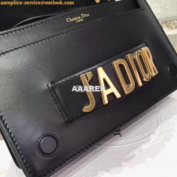 Replica Dior J'ADIOR Flap Bag With Chain in Calfskin Black 9