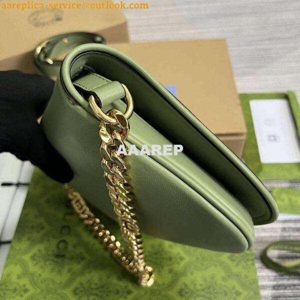 Replica Gucci 699268 Gucci Blondie Shoulder Bag Light green leather 4