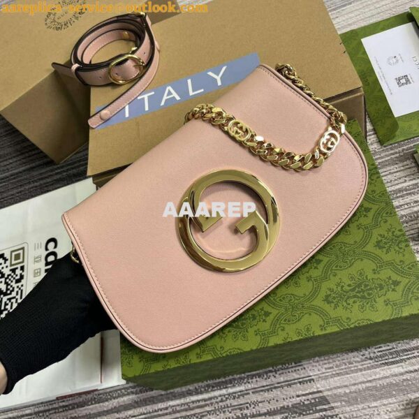 Replica Gucci 699268 Gucci Blondie Shoulder Bag Light pink leather 5