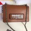 Replica Dior J'ADIOR Flap Bag With Silver Chain in Calfskin Red 2