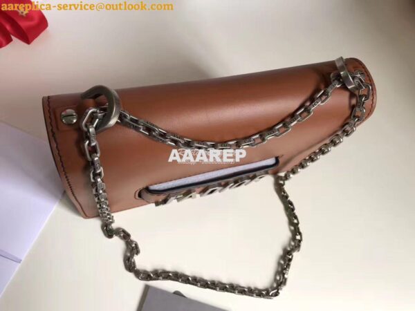 Replica Dior J'ADIOR Flap Bag With Silver Chain in Calfskin Brown 5