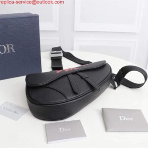 Replica Dior 1ADPO093 Saddle Men Bag Grained Calfskin Black 2