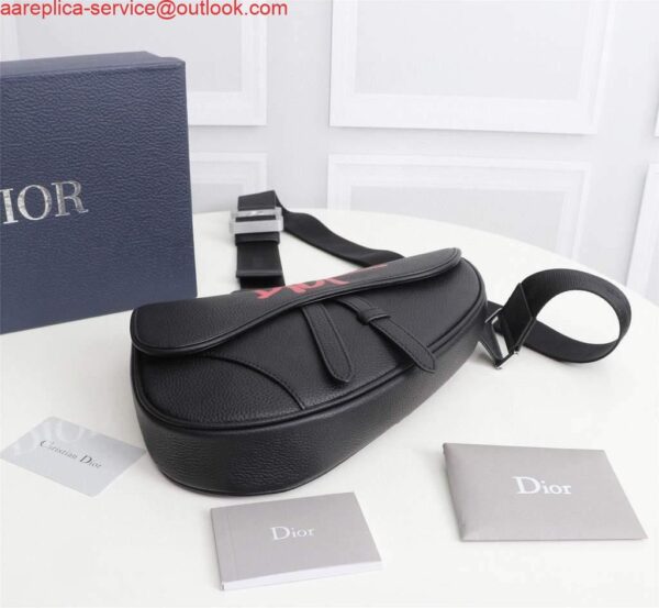 Replica Dior 1ADPO093 Saddle Men Bag Grained Calfskin Black 4