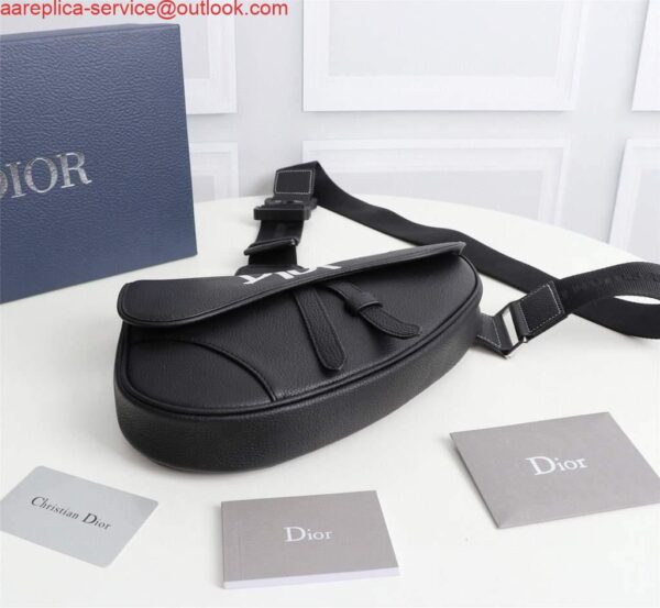 Replica Dior 1ADPO093 Saddle Men Bag Grained Calfskin Black 4